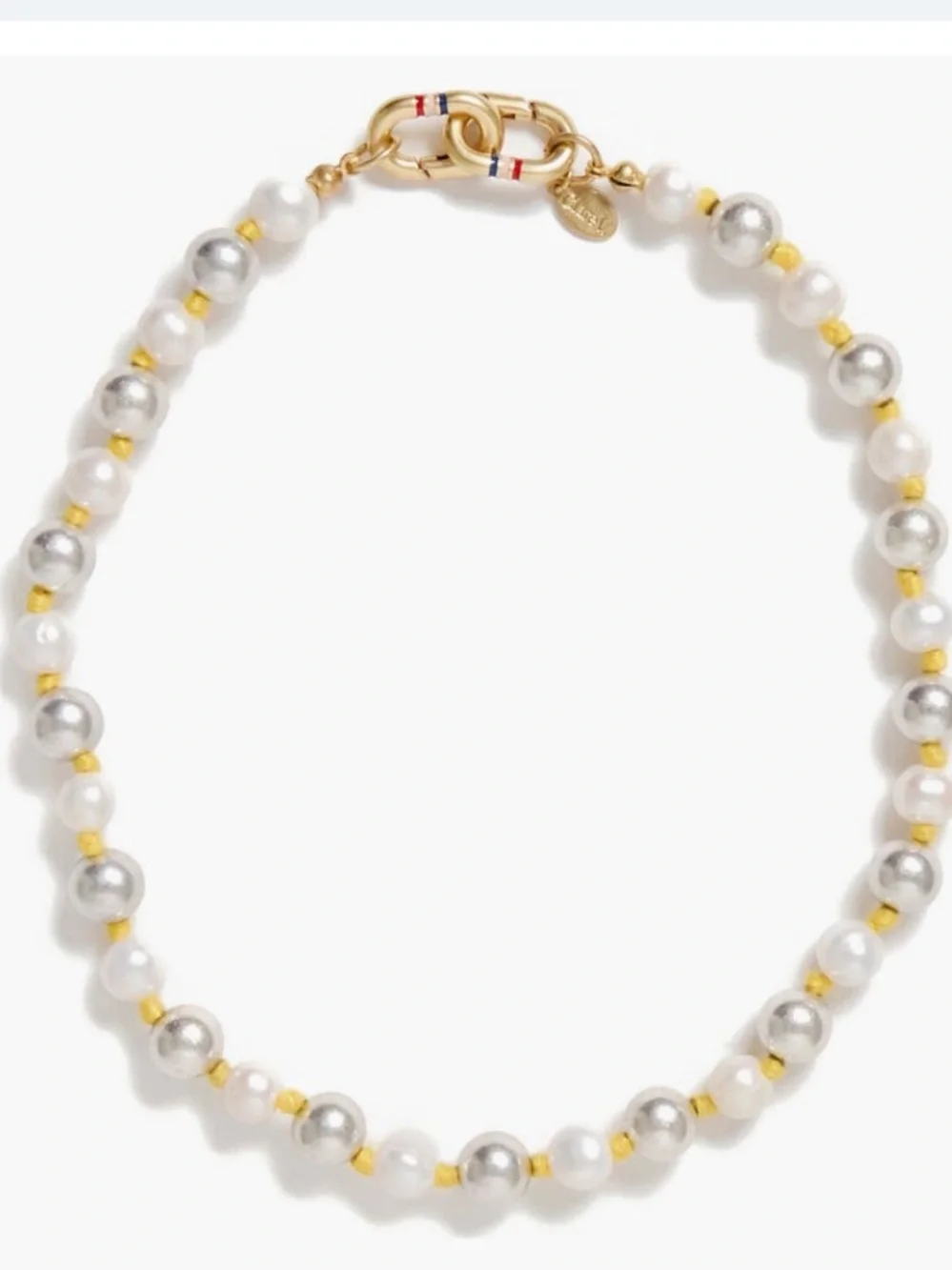 Anthropologie Bead and Faux Pearl Necklace NWT
